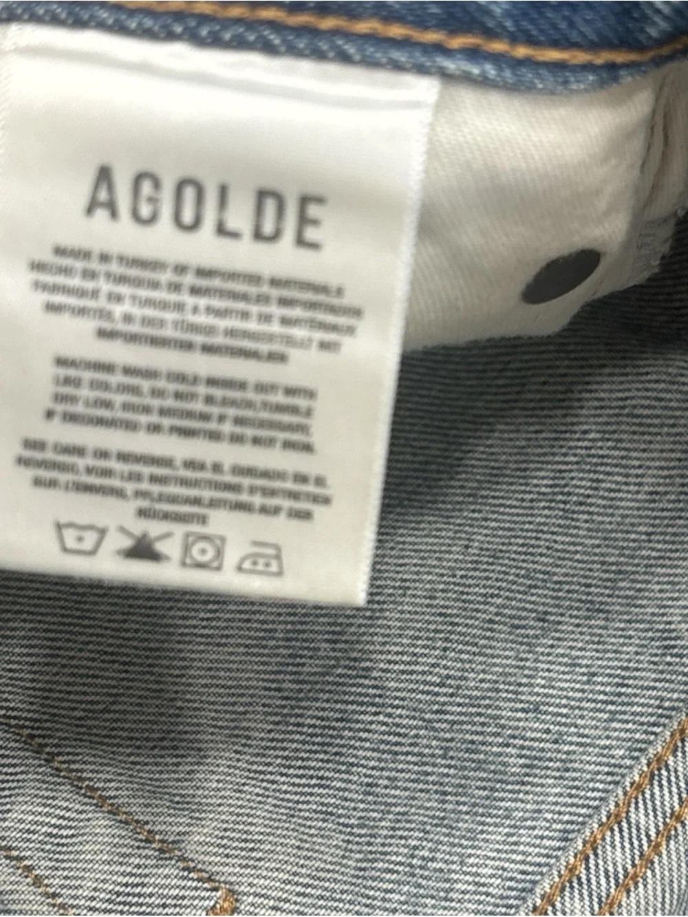AGOLDE Parker Long Denim Shorts Size 28